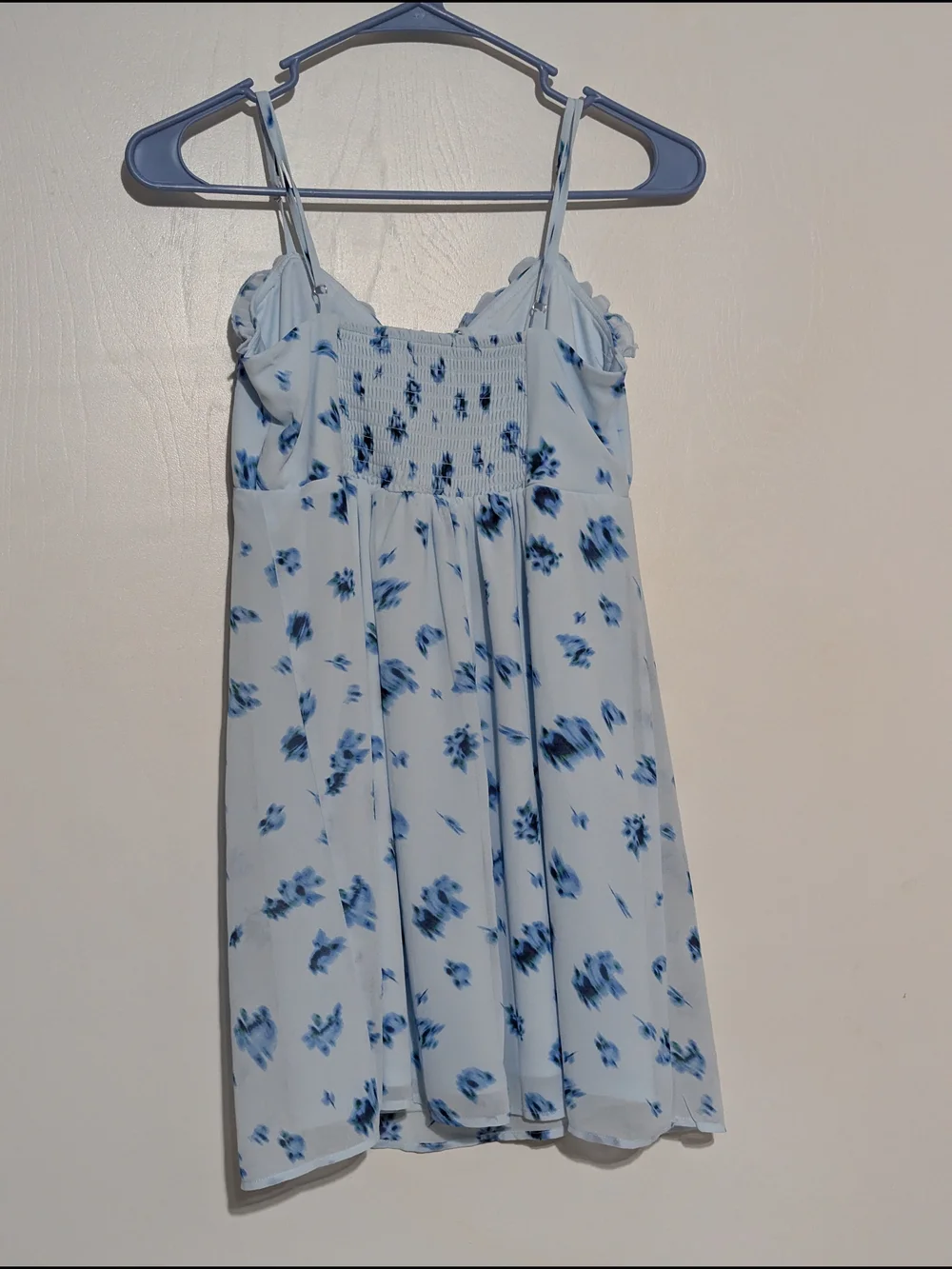 wild fable Light Blue and Navy Floral Slip Dress